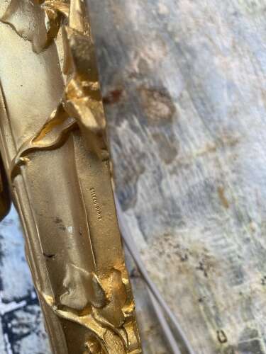 Pair of Gilt Bronze Cherub Wall Lights Sconces Signed