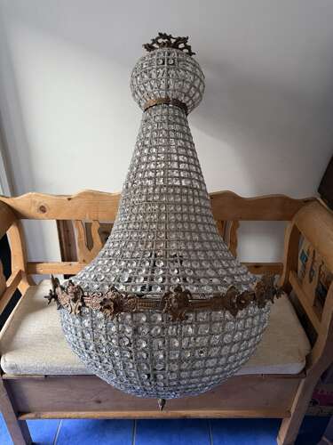 Large Bronze Bag Chandelier Ballroom Lighting Face Decoration
