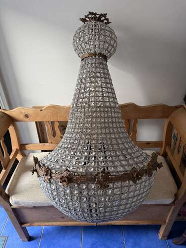 Large Bronze Bag Chandelier Ballroom Lighting Face Decoration