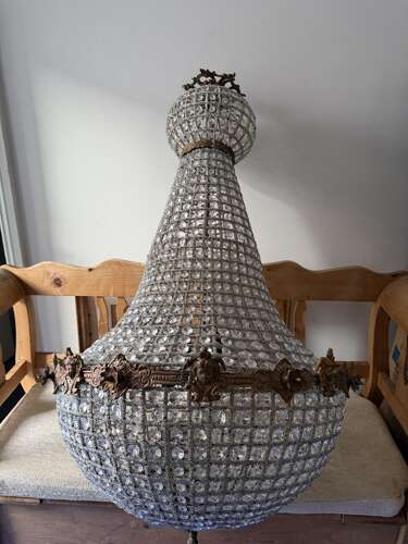 Large Bronze Bag Chandelier Ballroom Lighting Face Decoration