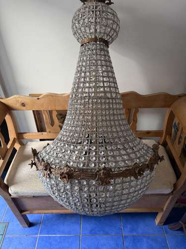 Large Bronze Bag Chandelier Ballroom Lighting Face Decoration