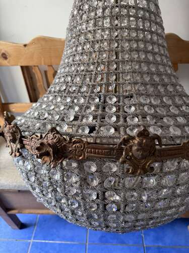 Large Bronze Bag Chandelier Ballroom Lighting Face Decoration