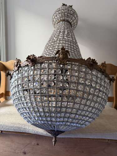 Large Bronze Bag Chandelier Ballroom Lighting Face Decoration