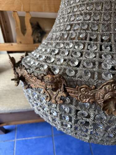 Large Bronze Bag Chandelier Ballroom Lighting Face Decoration