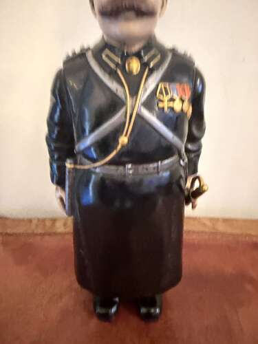 A RARE LARGE CONTINENTAL COLD PAINTED BRONZE  Russian COSSACK