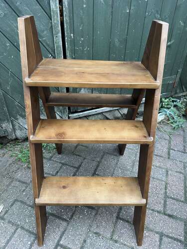 Cream champagne Wine step ladders Stool fold up library steps